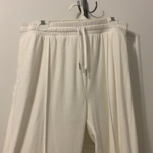 Forever 21 velvet white sweatpants